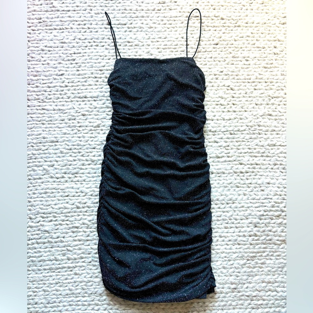 Princess Polly “Reeva” Sparkly Black Mini Dress